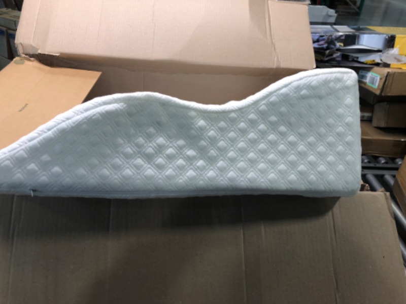 Photo 4 of aeris Memory Foam Wedge Pillow for Sleeping - Unique Curved Design - Incline Post Surgery Pillow - Acid Reflux, Heartburn, GERD, Snoring - Washable Cover
