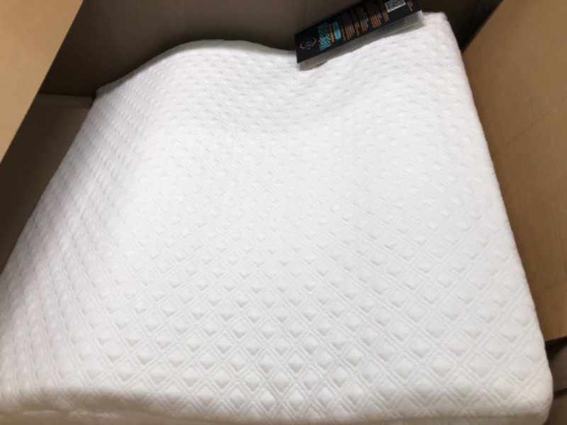 Photo 3 of aeris Memory Foam Wedge Pillow for Sleeping - Unique Curved Design - Incline Post Surgery Pillow - Acid Reflux, Heartburn, GERD, Snoring - Washable Cover
