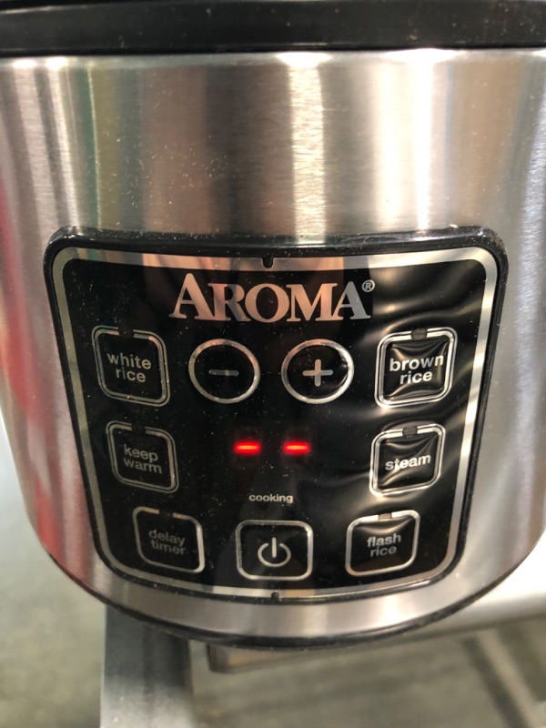 Photo 3 of Aroma Housewares ARC-914SBD Digital Cool-Touch Rice Grain Cooker and Food Steamer, Stainless, Silver, 4-Cup (Uncooked) / 8-Cup (Cooked) Basic