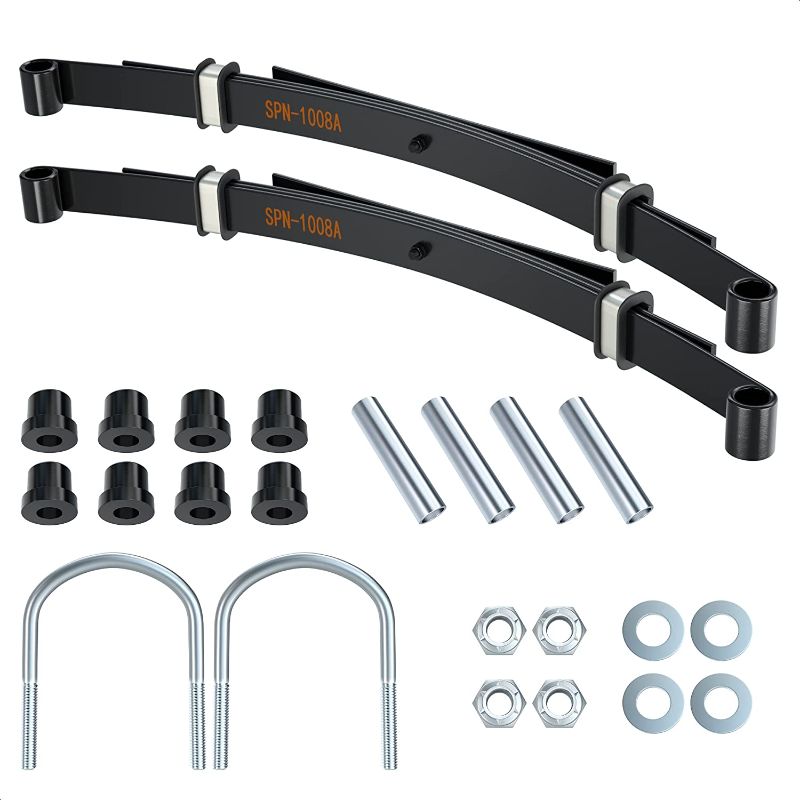 Photo 1 of 10L0L Heavy Duty Rear Spring Kit for Club Car DS 1981-up Gas & Electric Golf Cart, 4 Leafs Spring with Bushings Spacers & U Bolts, OEM# 102006501...
