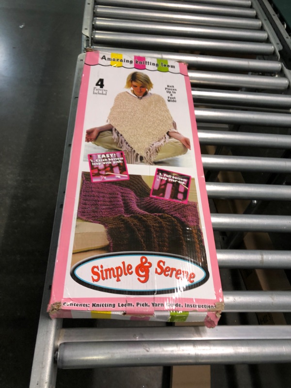 Photo 2 of WAYION 55" Afphgan Serenity Loom Knitting Board Weave Loom Kit with Step by Step Instructions Great for The Experienced Loom Knitter(Blue/Pink) (Pink)