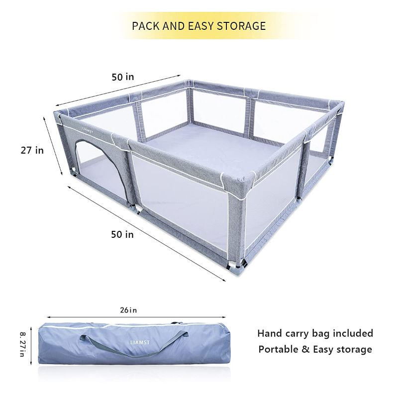 Photo 1 of Playpen for Kids Safety Play Center Yard with gate, Sturdy Safety Baby Fence Play Area for Babies, Toddler, Infants
