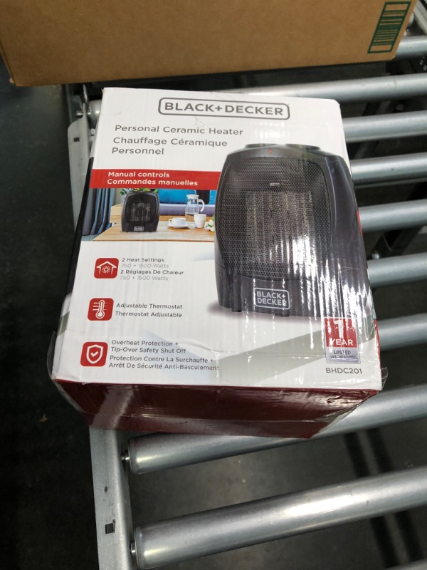 Photo 2 of BLACK+DECKER Portable Space Heater, 1500W Room Space Heater with Carry Handle for Easy Transport