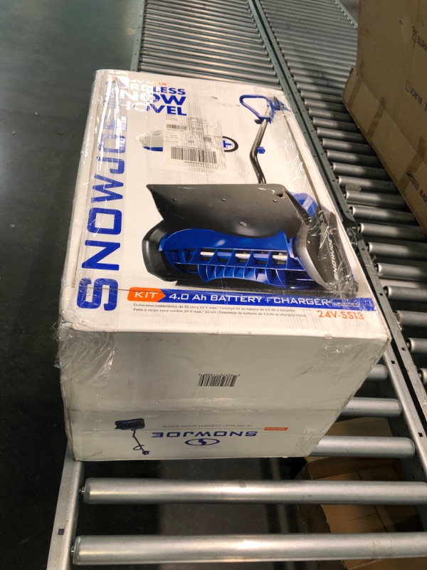 Photo 1 of Snow Joe 24V-SS11-XR 24-Volt 11-Inch 5-Ah Cordless Snow Shovel, Kit (w/5-Ah Battery + Quick Charger) & iON+ System Compatible 24VBAT-LTE EcoSharp Pro Lithium-Ion Battery, 24 Volt, 2.0-Ah
