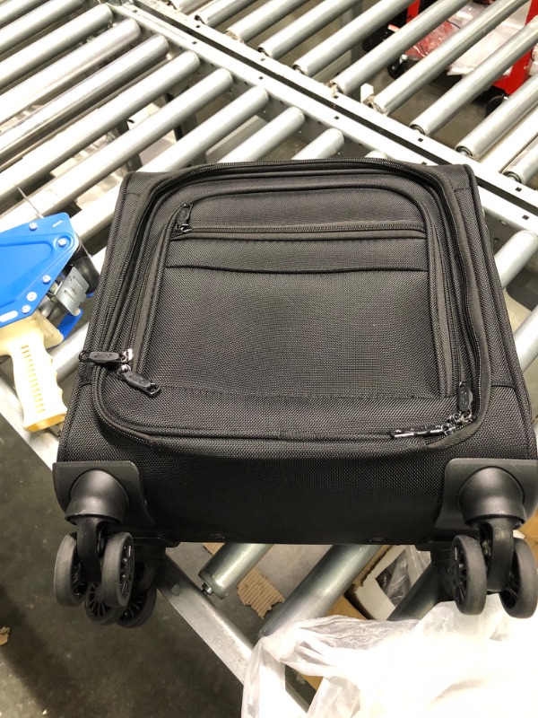 Photo 1 of Coolife Underseat Carry On Luggage Suitcase Softside Lightweight Rolling Travel Bag Spinner Suitcase Compact Upright 4 Dual Wheel Bag black underseat