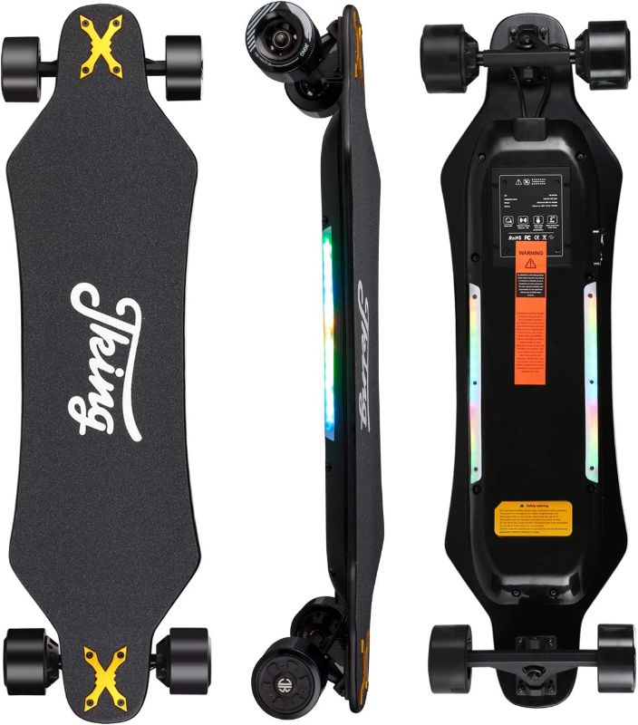 Photo 1 of --- SELLING FOR PARTS ONLY ---  JKING Electric Skateboard Electric Longboard with Remote Control Electric Skateboard,900W Hub-Motor,26 MPH Top Speed?21.8 Miles Range,3 Speed Adjustment?Max Load 330 Lbs,12 Months Warranty
