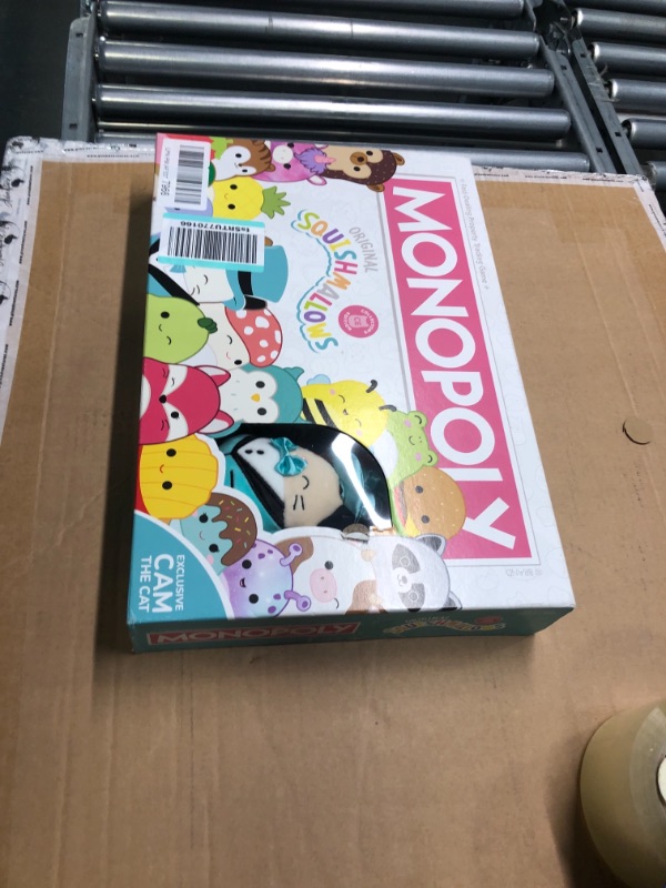 Photo 1 of Monopoly: Squishmallows | Collector’s Edition Featuring Cam The Cat Plush | Buy, Sell, Trade Spaces Featuring Squshmallows | Collectible Classic Monopoly Game | Officially-Licensed Squishmallows Game