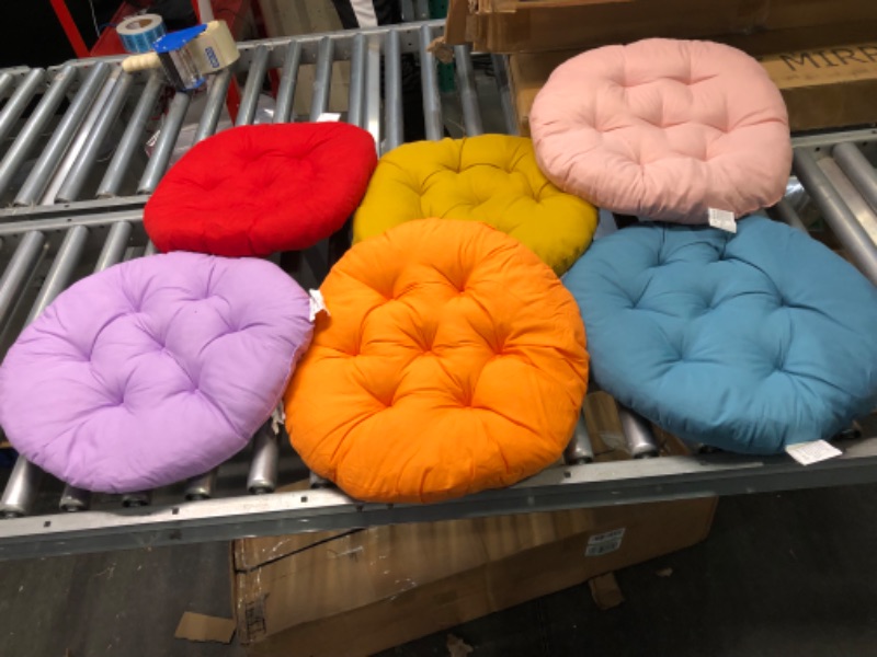Photo 3 of 12 Pieces Floor Pillows Cushions Round Seat Pillows Seating 15 x 15 Inches Color Chair Cushions Floor Pillow Reading Cushion for Kids Adults Classroom Home Living Room School Playing Yoga Supplies
--- ONLY HAVE 6 --- 