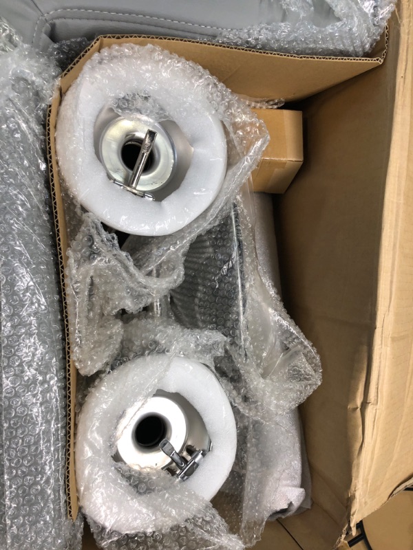 Photo 1 of Leopard Bar Stools, Modern PU Leather Adjustable Swivel Bar Stool with Back, Set of 2 (Light Grey) A-light Grey