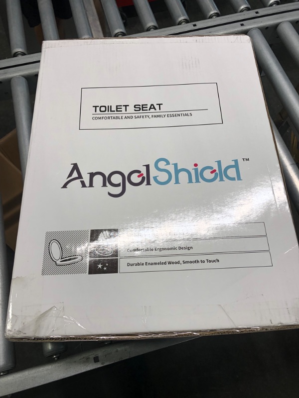 Photo 4 of Elongated Toilet Seat Molded Wood Toilet Seat with Quietly Close and Quick Release Hinges, Easy to Install also Easy to Clean by Angol Shiold (Elongated, Dark Brown) Soft Close Dark Brown