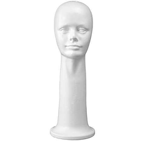 Photo 1 of 19'' Inch Styrofoam Head Foam Wig Head Mannequins, Style, Model & Display Women's Wigs, Hats & Hairpieces Stand - Extra Large, by Adolfo Designs