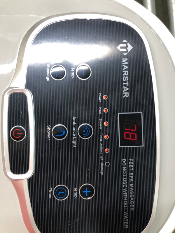 Photo 5 of Foot Spa Bath Massager with Temperature Control, Motorized Rollers, Shower, Timer and LED Display for Foot Stress Relief FBD610