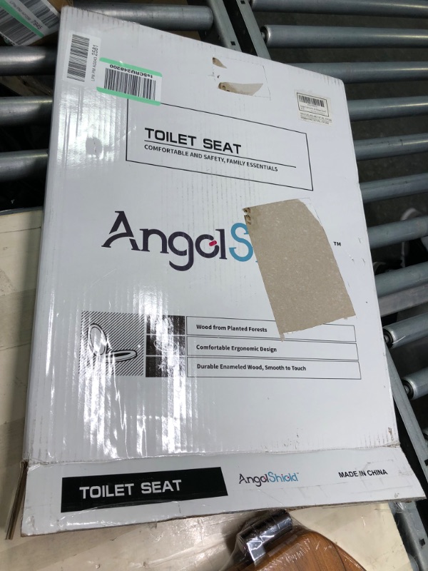 Photo 3 of Elongated Toilet Seat Molded Wood Toilet Seat with Quietly Close and Quick Release Hinges, Easy to Install also Easy to Clean by Angol Shiold (Elongated, Natural) Soft Close Natural