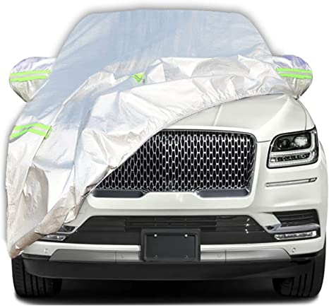 Photo 1 of AUQDD 6-Layers Premium Truck Car Cover Waterproof All Weather Weatherproof UV Sun Protection Snow Dust Storm Resistant Outdoor Exterior Custom Form-Fit Full Padded Car Cover with Straps 227"-246" K14