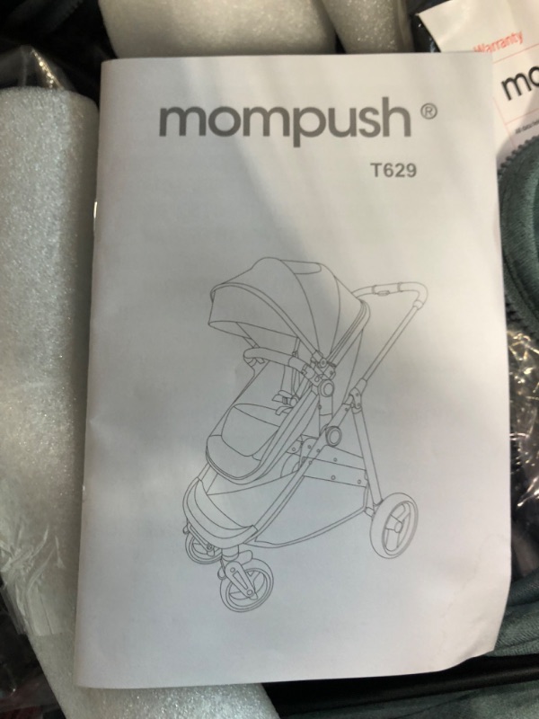 Photo 2 of Mompush Wiz 2-in-1 Baby Stroller with Bassinet Mode - Foldable Infant Stroller to Explore More as a Family - Toddler Stroller with Reversible Stroller Seat - Travel System Compatible Sage