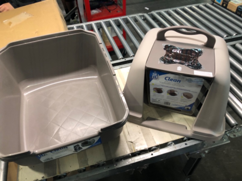 Photo 1 of Catit Hooded Litter Box, Jumbo, Gray