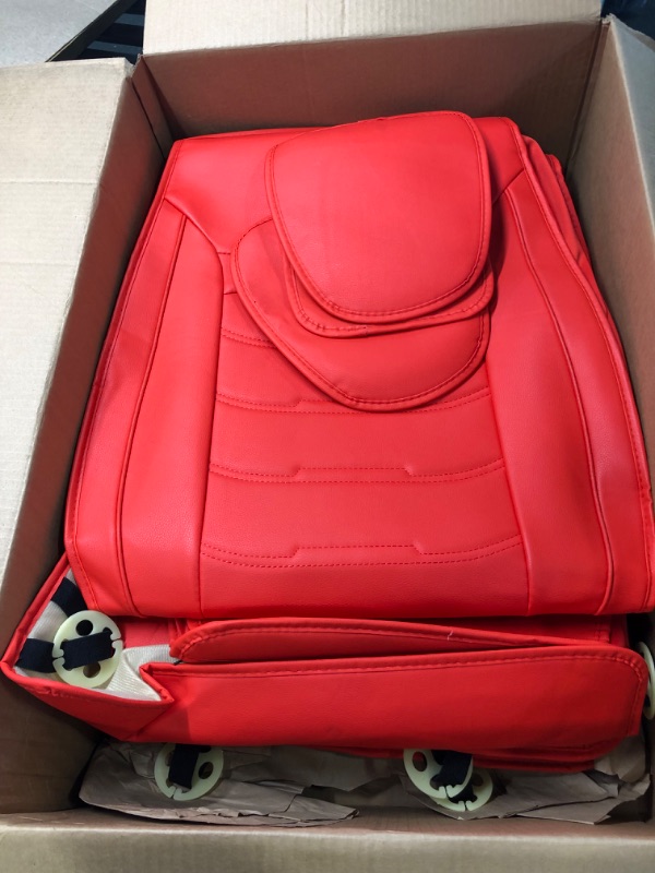 Photo 1 of BPOOBP Luxury 5 Seats Car Seat Covers Fit for Honda Civic 2003-2019 Vehicles Front&Rear Seat Protector Waterproof Leather Seat Cushion Red