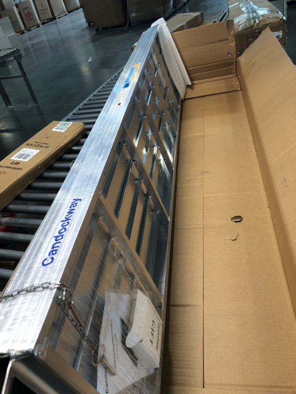 Photo 1 of Candockway 6FT Portable Wheelchair Ramps Holds Up to 800 lbs Lightweight Threshold Folding Ramp for Doorway with 14" Wider Non-Slip Platform Handicap Ramps for Steps, Stairs, Curbs