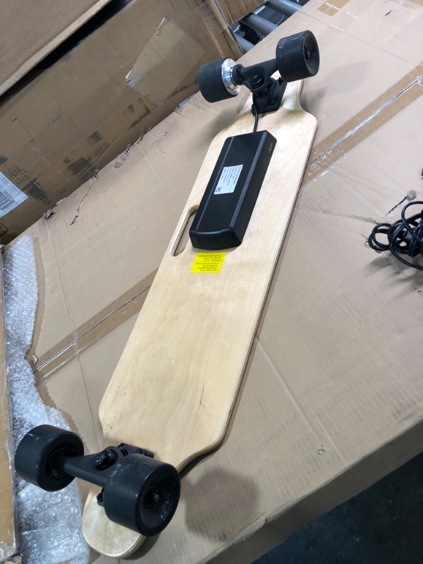 Photo 5 of Aceshin Electric Skateboard with Remote, 350W Brushless Motor, 12.4 MPH Max Speed, 8 Miles Max Range, Electric Longboard for Adults Teens