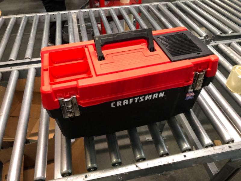 Photo 2 of Craftsman 20 in. Plastic Tool Box 9.7 in. W x 9.75 in. H Black/Red - Total Qty: 1; Each Pack Qty: 1