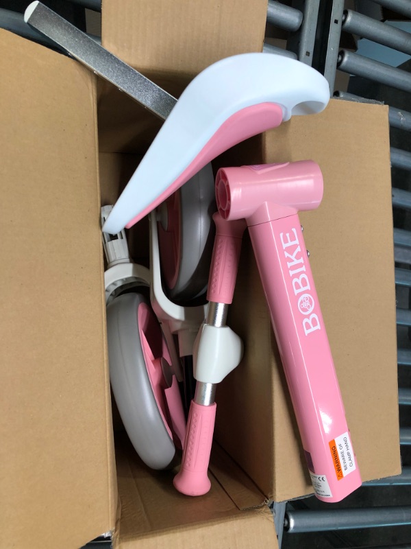 Photo 1 of Bobike Toddler Balance Bike Toys for 1 to 4 Year Old Girls Boys Adjustable Seat and Handlebar No-Pedal Training Bike Best Gifts for Kids Pink