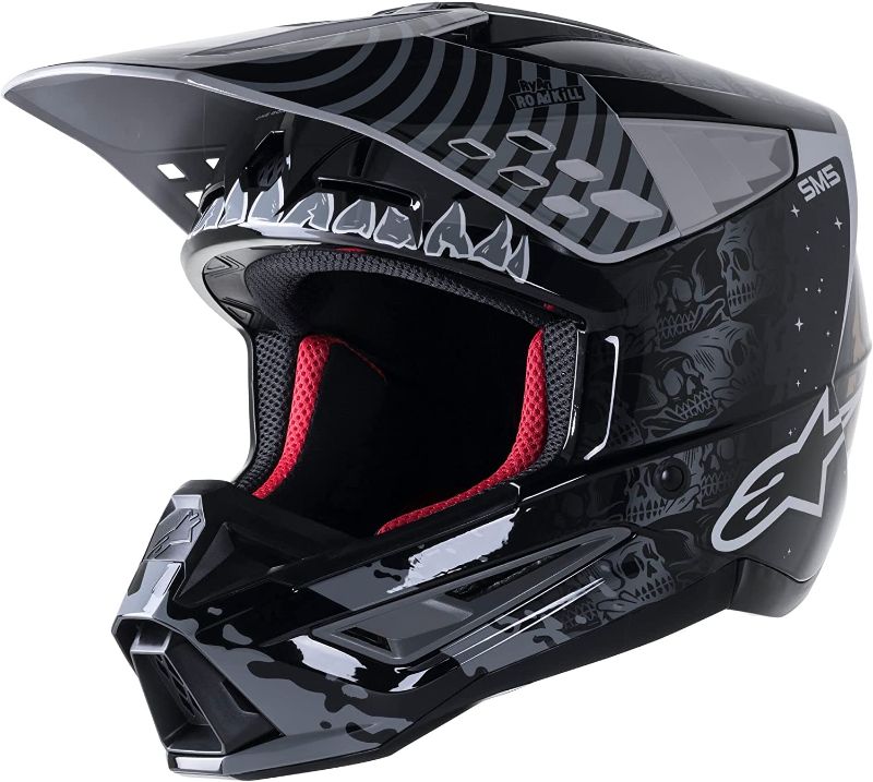 Photo 1 of Alpinestars Supertech S-M5 Solar Flare Helmet (Black Gray Gold Glossy, X-Large)