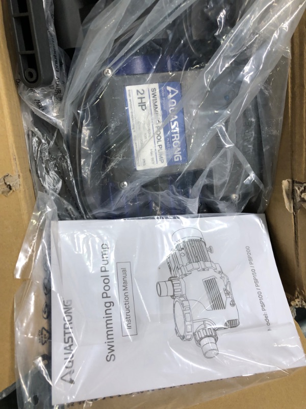 Photo 1 of Aquastrong 2 HP In/Above Ground Single Speed Pool Pump, 115V, 8917GPH, High Flow, Powerful Self Primming Swimming Pool Pumps with Filter Basket