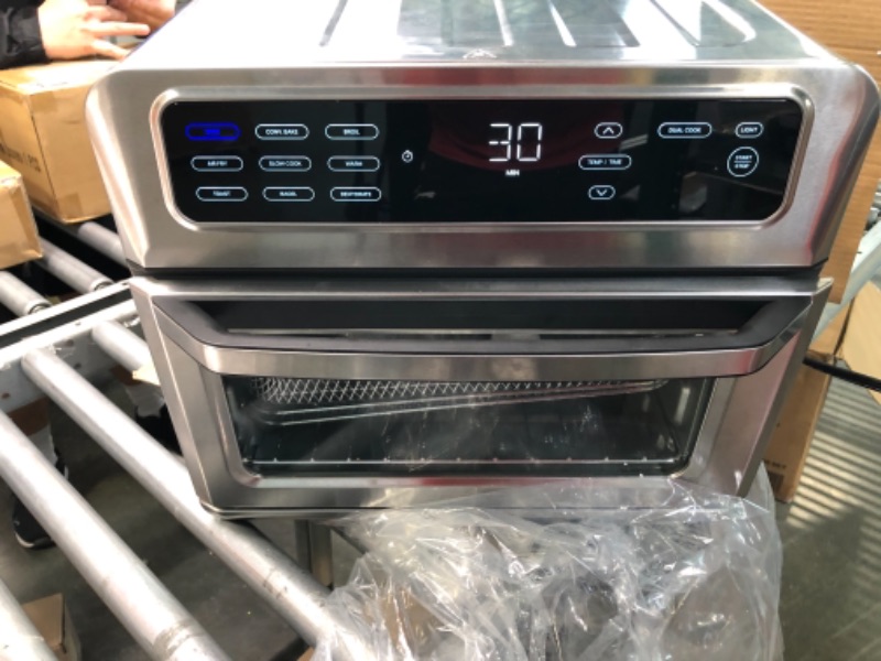 Photo 2 of CHEFMAN Air Fryer Toaster Oven XL 20L, Healthy Cooking & User Friendly, Countertop Convection Bake & Broil, 9 Cooking Functions, Auto Shut-Off 60 Min Timer, Nonstick Stainless Steel, Shade Selector 20 QT Digital