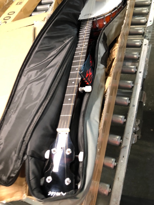 Photo 2 of Kmise 5 String Resonator Banjo,Professional Sapele Back Full Size Banjos Starter Kit with Bag Tuner Strap Strings Picks Ruler Wrench Bridge
