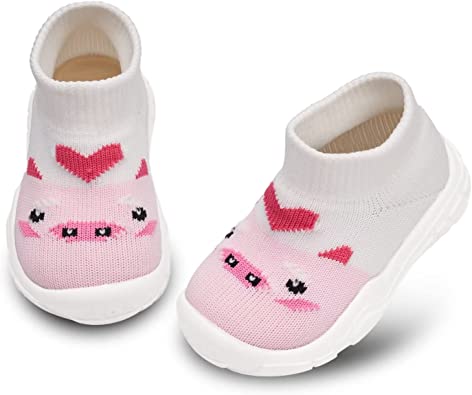 Photo 1 of steelement Baby Sneaker,Infant Non-Slip Soft Comforter Toddler Walkers for Boy Girls Elastic Sock Memory Insole Breathable Shoes Panda Tiger Prints American Flag Rainbow Stripe Moccasins