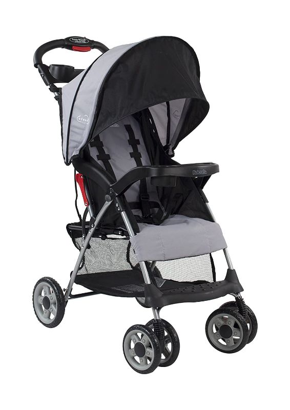 Photo 1 of Kolcraft Cloud Plus Lightweight Easy Fold Compact Travel Toddler Stroller and Baby Stroller, Large Storage Basket, Multi-Position Recline, Convenient One-hand Fold, 13lbs - Slate Grey