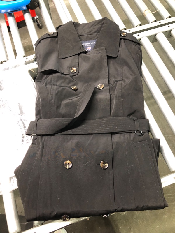 Photo 2 of LONDON FOG Women's Double Breasted Trenchcoat X-Large Black