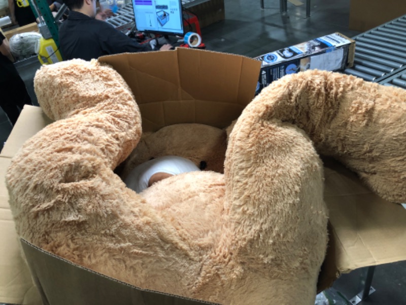 Photo 1 of IKASA Giant Teddy Bear Plush Toy Stuffed Animals(Brown,78 inches) Brown 78 inches