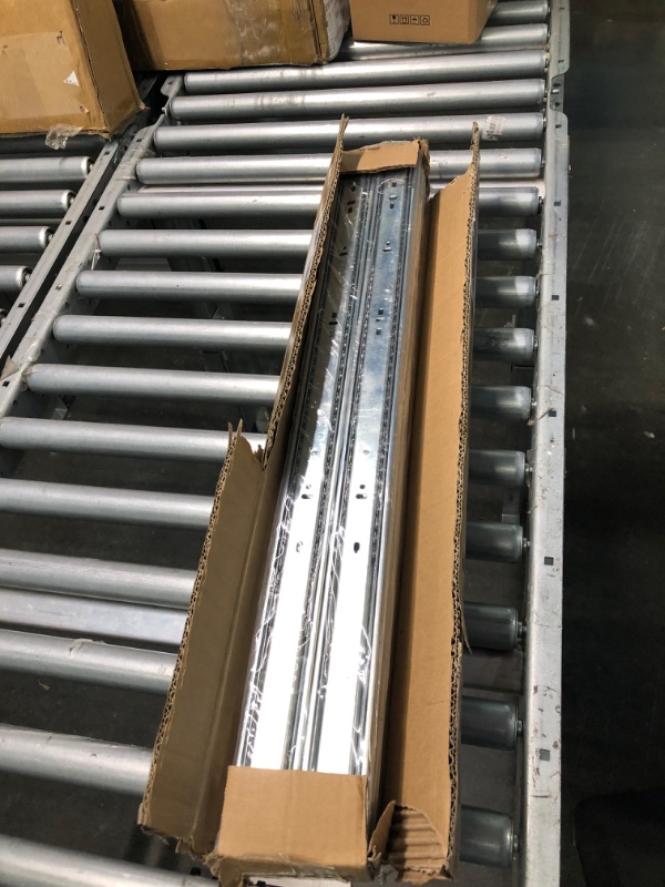 Photo 2 of 5 Pack Promark 3-Section 100 LB Capacity Full Extension Ball Bearing Side Mount Drawer Slides (28 Inches) 28 Inches-5 Pack