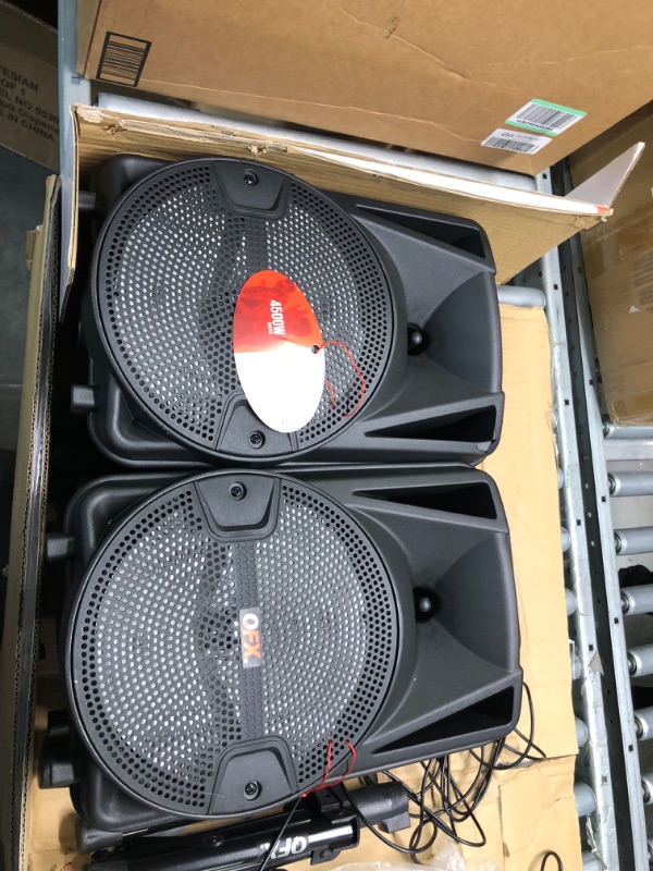 Photo 4 of PBX-800TWS 8-Inch Bluetooth Stereo PA System Comes with 2X 8 Speakers and 2X Stands, 2X Microphones, and a Remote Control