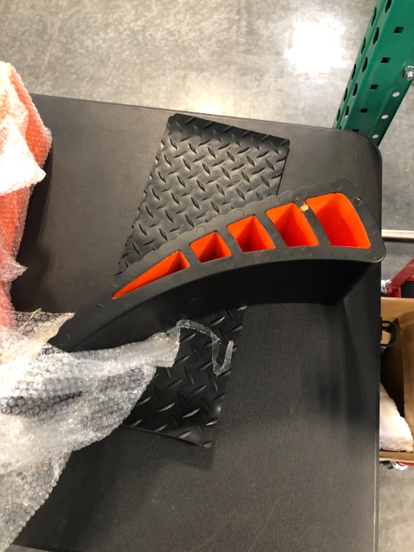 Photo 1 of CARMTEK Camper Leveler Premium Kit - Curved RV Levelers with Camper Wheel Chocks, Rubber Mats and Carry Bag | Faster Camper Leveling Than RV Leveling Blocks