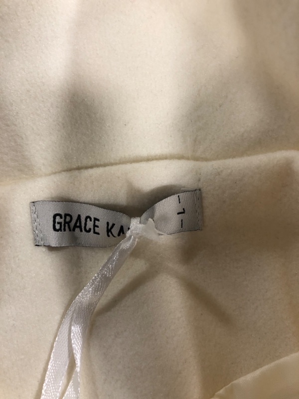 Photo 3 of GRACE KARIN Women's Trench Coat Notch Lapel Double Breasted Thick A Line Pea Coats Jacket with Pockets Size Large