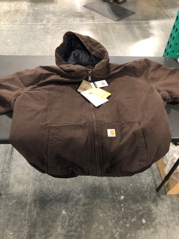 Photo 1 of Carhartt Men's Loose Fit Firm Duck Insulated Flannel-Lined Active Jacket Size 3XL Tall