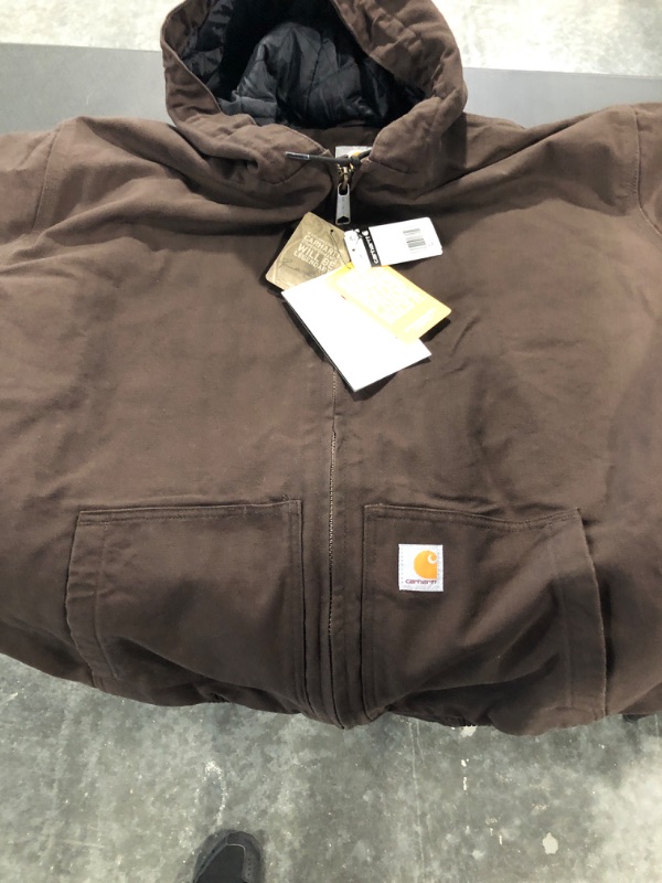 Photo 4 of Carhartt Men's Loose Fit Firm Duck Insulated Flannel-Lined Active Jacket Size 3XL Tall