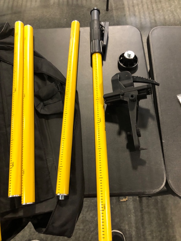 Photo 1 of Huepar 12 Ft./3.7m Telescoping Pole with 1/4-Inch by 20-Inch Laser Mount for Rotary and Line Laser Level, Adjustable Telescoping Pole with Tripod - 5/8"-11 Adapter Nut Included LP36
