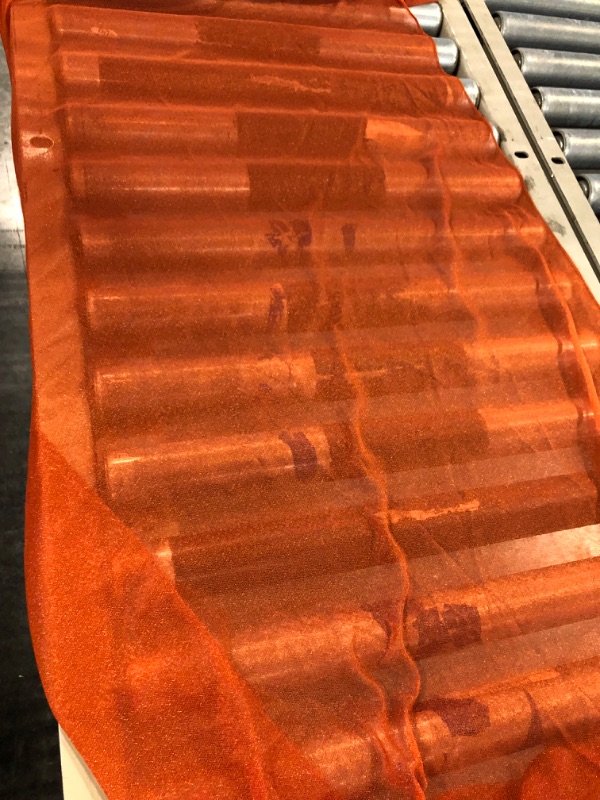 Photo 1 of 20 ft orange sheer fabric