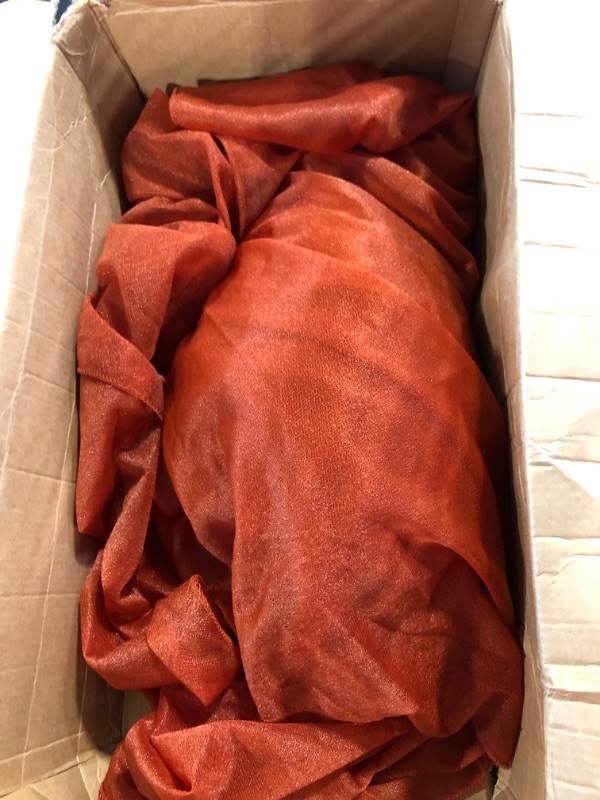 Photo 3 of 20 ft orange sheer fabric
