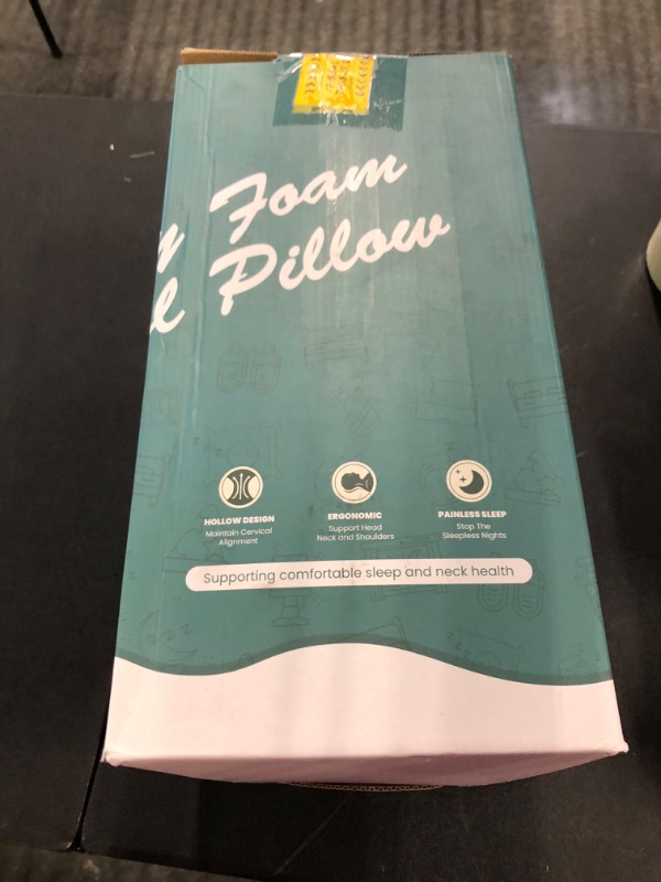 Photo 1 of 5X Pain Relief Cervical Pillow for Neck and Shoulder Support, Adjustable Memory Foam Pillows Sweet Sleeping, Odorless Ergonomic Contour Neck Pillow, Orthopedic Bed Pillow for Side Back Stomach Sleeper Gray