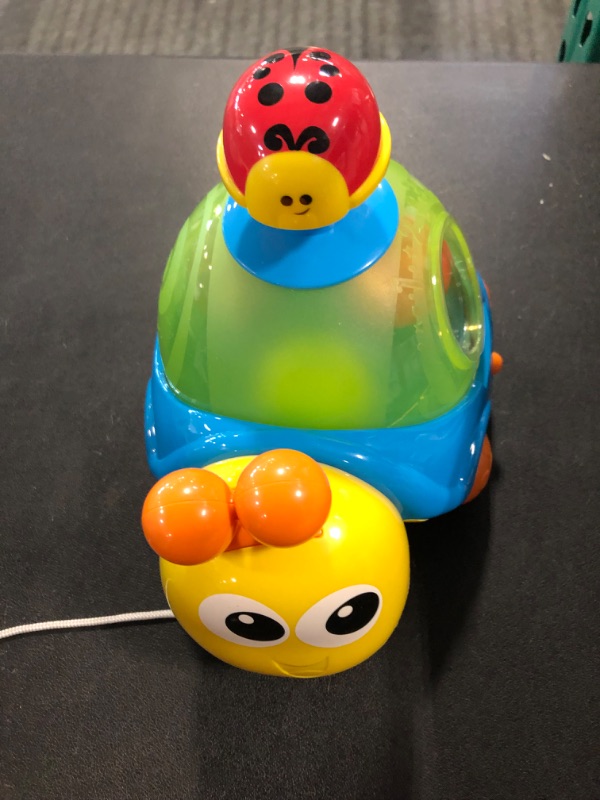 Photo 2 of Press & Spin Balls Snail Pull Toy for 1 Year Old Toddlers & Up - Cause & Effect Toy Helps Developing Hand-Eye Coordination, Grasping & Motor Skills Spin the Ball