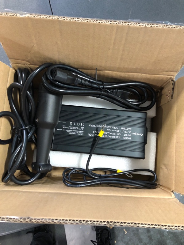 Photo 1 of Eseegoo 48 Volt 10 AMP Battery Charger Compatible with Club Car for 48 Volt Golf Carts with 3 Pin Round Plug