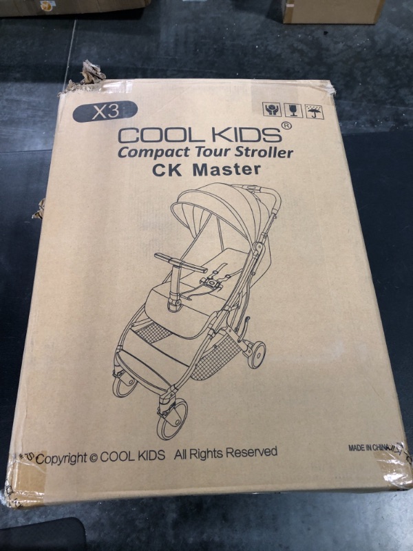 Photo 1 of Lightweight Travel Stroller - Compact Travel Stroller for Airplane, One-Hand Folding Baby Stroller, Toddler Stroller w/Adjustable Backrest/Footrest/T-Shaped Bumper(Black)