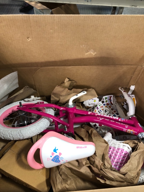 Photo 2 of JOYSTAR Angel Girls Bike for Toddlers and Kids Ages 2-9 Years Old, Kids Bike with Training Wheels & Basket, Girl Bicycle with Handbrake & Kickstand