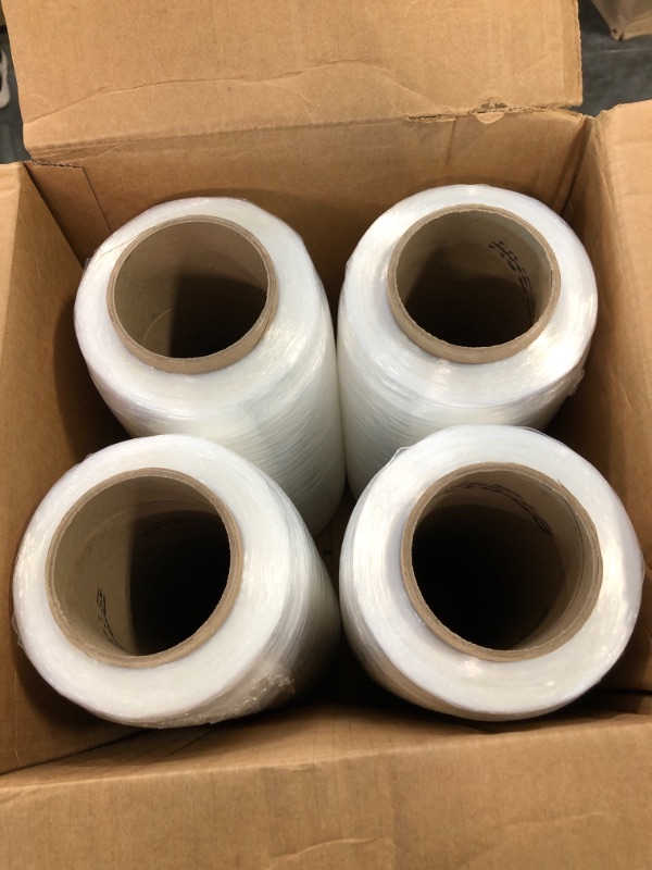 Photo 2 of PackageZoom Pre Stretched 15” x 1500 ft 4 Rolls Stretch Wrap Film Clear Cling Plastic for Moving and Packaging Stretch Wrap 15" wide x 1500 ft x 4 Rolls