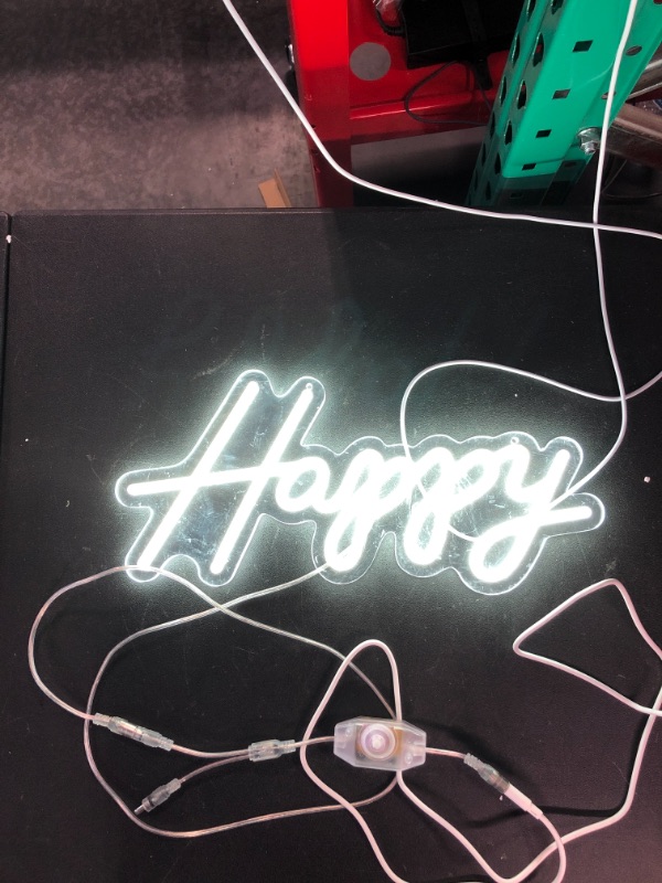 Photo 1 of Light Up Sign "Happy" (16 in) Dimmable