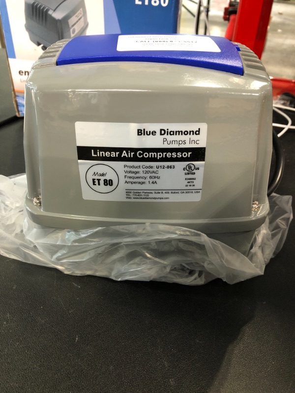 Photo 2 of Blue Diamond Pumps Blue Diamond ET 40 Septic or Pond Linear Diaphragm Air Pump